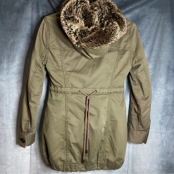 Abercrombie & Fitch Vintage XS Military Parka faux fur Lined Coat - Picture 2 of 8